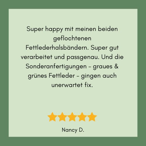 Bewertung Fettleder Halsband geflochten